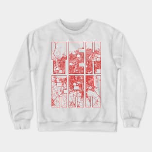 Tehran, Iran City Map Typography - Oriental Crewneck Sweatshirt